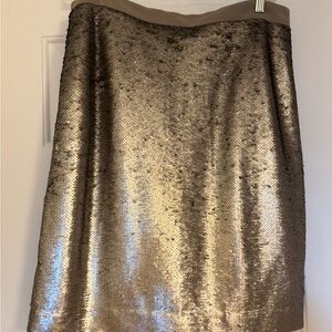 Banana Republic Gold Sequin Pencil Skirt